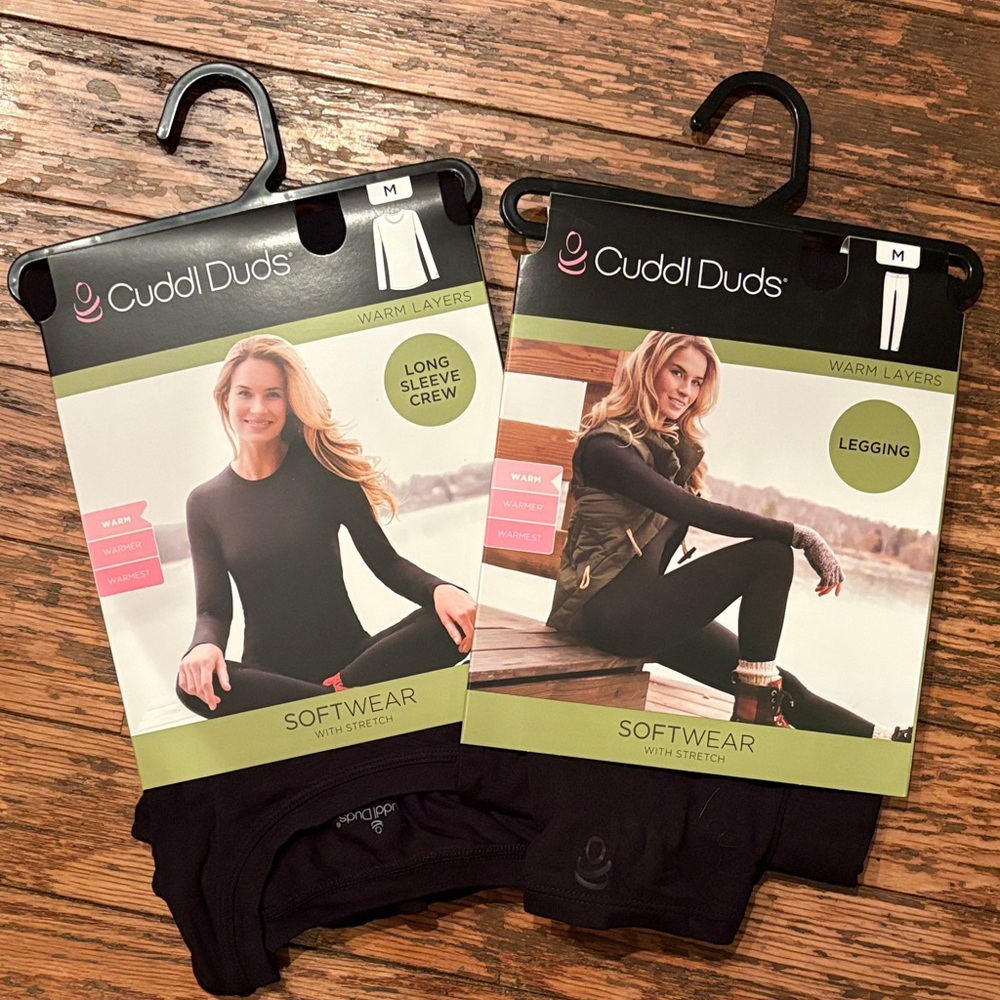 Cuddl Duds set of crew tshirt leggings medium new - Picture 1 of 3